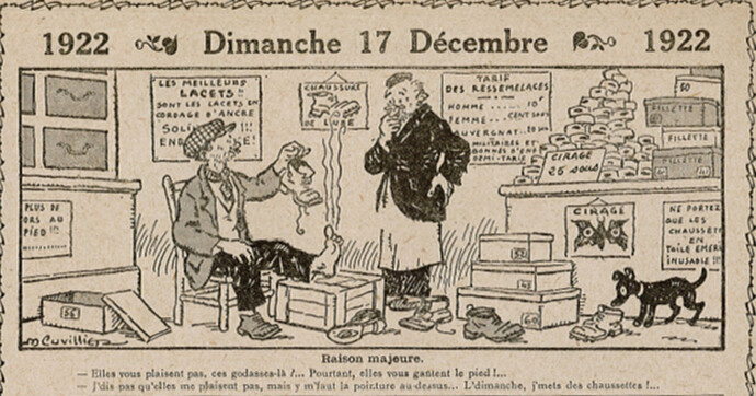 Almanach Vermot 1922 - 43 - Dimanche 17 décembre 1922