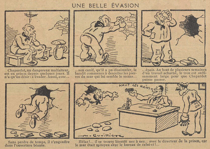 Guignol 1934 - n°11 - page 13 - Une belle évasion - 18 mars 1934
