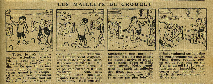 Cri-Cri 1927 - n°457 - page 5 - Les maillets de croquet - 30 juin 1927