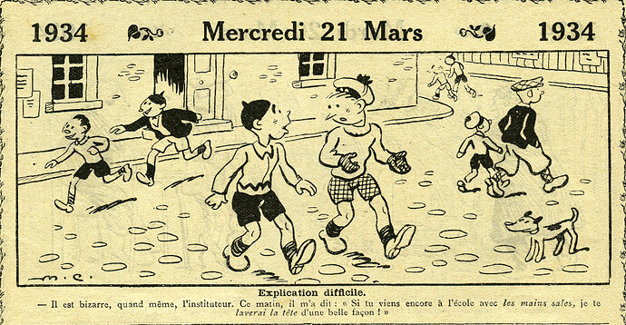 Almanach Vermot 1934 - 10 - Mercredi 21 mars 1934