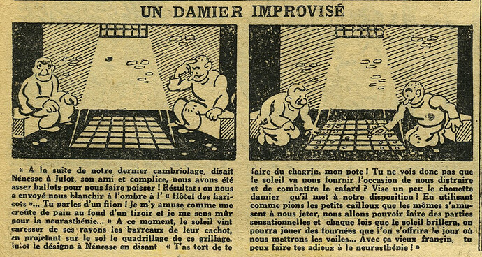 L'Epatant 1930 - n°1124 - page 12 - Un damier improvisé - 13 février 1930