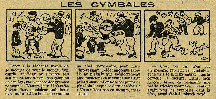 Le Petit Illustré 1928 - n°1240 - page 12 - Les cymbales - 15 juillet 1928
