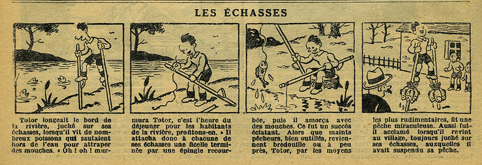 Le Petit Illustré 1932 - n°1445 - page 14 - Les échasses - 19 juin 1932