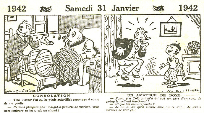 Almanach Vermot 1942 - 13 - Samedi 31 janvier 1942