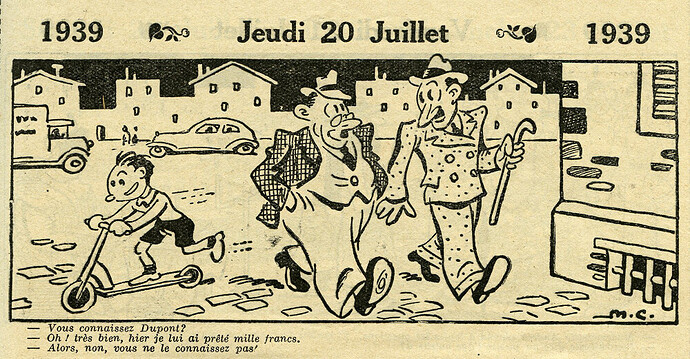 Almanach Vermot 1939 - 17 - Jeudi 20 juillet 1939