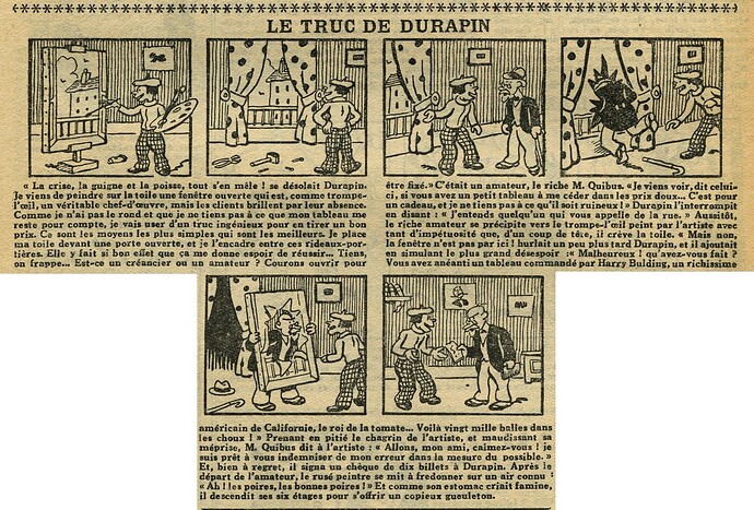 L'Epatant 1933 - n°1313 - page 13 - Le truc de DURAPIN - 28 septembre 1933