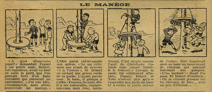 Cri-Cri 1928 - n°503 - page 4 - Le manège - 17 mai 1928