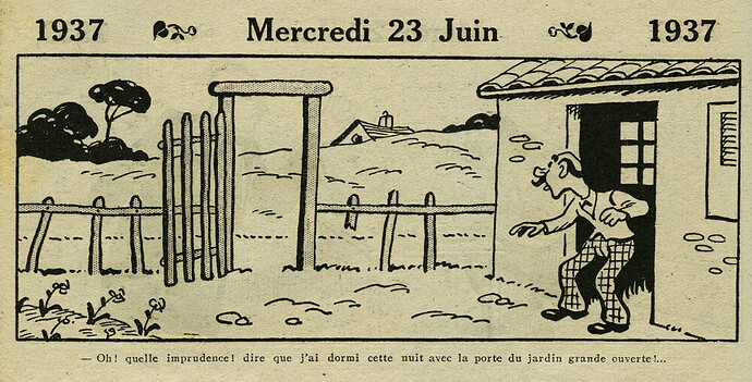 Almanach Vermot 1937 - 18 - Mercredi 23 juin 1937