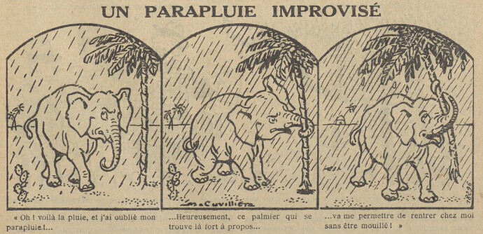 Guignol 1929 - n°113 - Un parapluie improvisé - 20 janvier 1929 - page 37