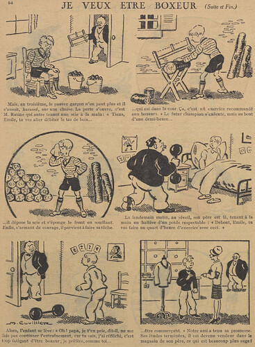 Guignol 1929 - n°118 - Je veux être boxeur - 7 avril 1929 - page 34