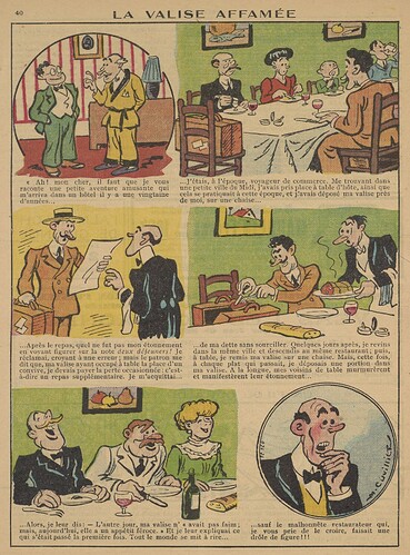 Guignol 1934 - n°45 - page 40 - La valise affamée - 11 novembre 1934