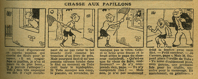 Cri-Cri 1927 - n°461 - page 11 - Chasse aux papillons - 28 juillet 1927