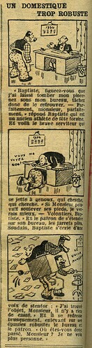 Le Petit Illustré 1934 - n°1552 - page 2 - Un domestique trop robuste - 8 juillet 1934