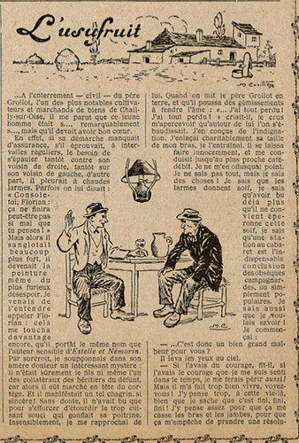 Almanach Vermot 1922 - 37 - L'usufruit - Dimanche 5 novembre 1922