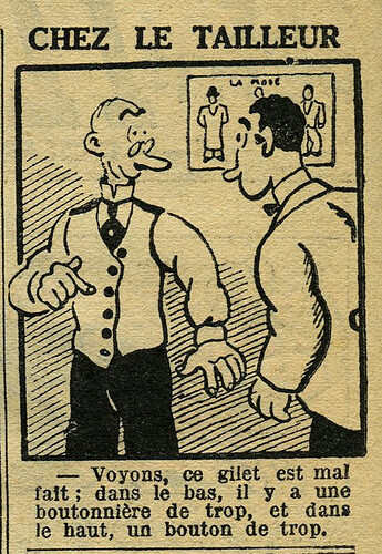 Le Petit Illustré 1932 - n°1454 - page 2 - Chez le tailleur - 21 août 1932