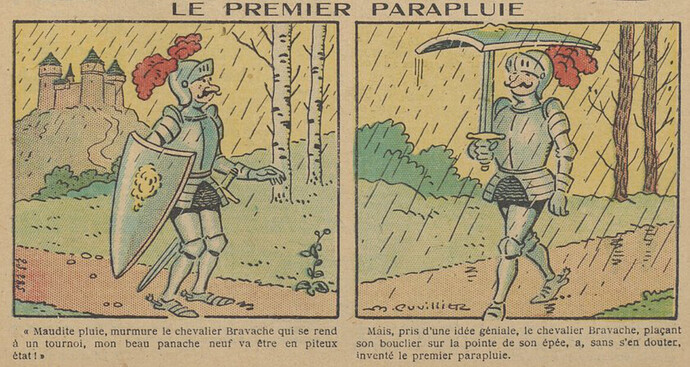 Guignol 1928 - n°95 - Le premier parapluie - 15 avril 1928 - page 43