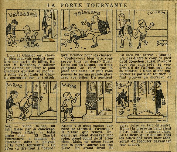 Le Petit Illustré 1930 - n°1353 - page 7 - La porte tournante - 14 septembre 1930
