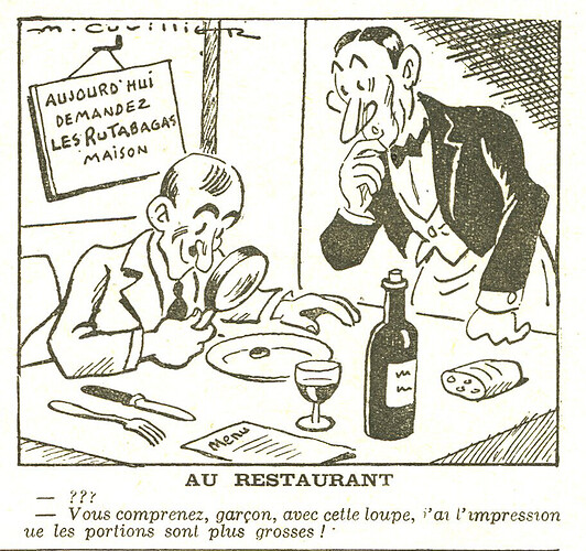 Almanach Vermot 1942 - 28 - Au restaurant - Samedi 16 et Dimanche 17 mai 1942