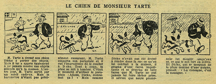 Le Petit Illustré 1930 - n°1320 - page 4 - Le chien de Monsieur Tarte - 26 janvier 1930