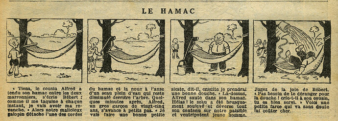 Le Petit Illustré 1932 - n°1448 - page 7 - Le hamac - 10 juillet 1932