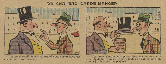 Guignol 1936 - n°6 - page 48 - Le chapeau garde-manger - 9 février 1936