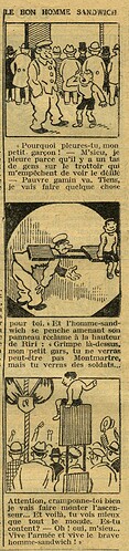 Cri-Cri 1928 - n°527 - page 14 - Le bon homme sandwich - 1er novembre 1928