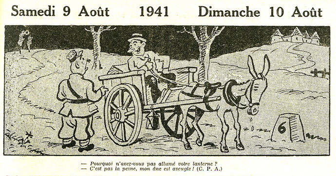 Almanach Vermot 1941 - 30 - Samedi 9 et Dimanche 10 août 1941
