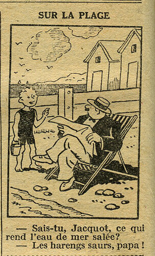 Cri-Cri 1928 - n°513 - page 4 - Sur la plage - 26 juillet 1928