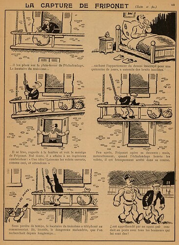 Guignol 1930 - n°154 - page 13 - La capture de Friponet - 5 octobre 1930
