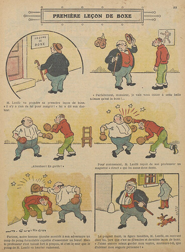 Guignol 1928 - n°97 - Première leçon de boxe - 10 mai 1928 - page 33
