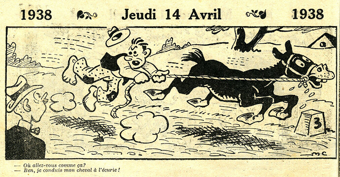 Almanach Vermot 1938 - 8 - Jeudi 14 avril 1938