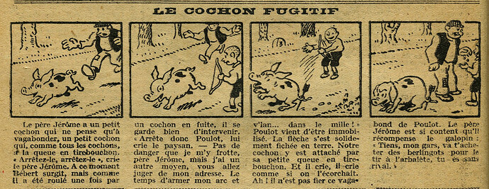 Cri-Cri 1927 - n°450 - page 4 - Le cochon fugitif - 12 mai 1927