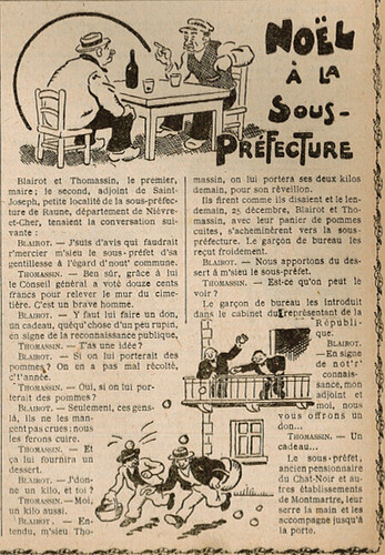 Almanach Vermot 1929 - 74 - Noël à la Sous-Préfecture - Mercredi 25 décembre 1929