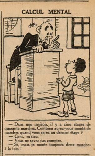 Le Petit Illustré 1936 - n°26 - Calcul mental - 11 octobre 1936 - page 2