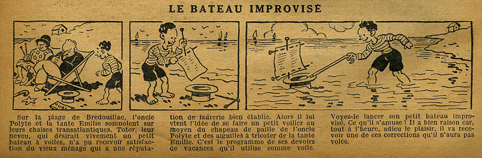 Le Petit Illustré 1930 - n°1337 - page 4 - Le bateau improvisé - 25 mai 1930