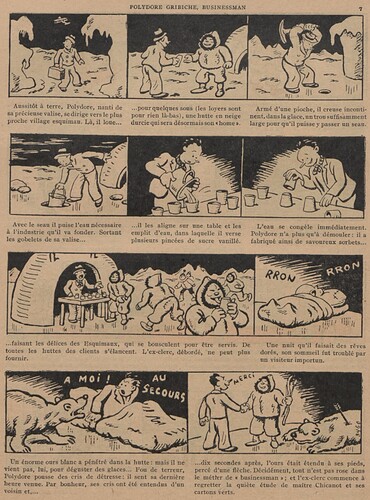Guignol 1933 - n°274 - Polydore Gribiche businessman - 31 décembre 1933 - page 7