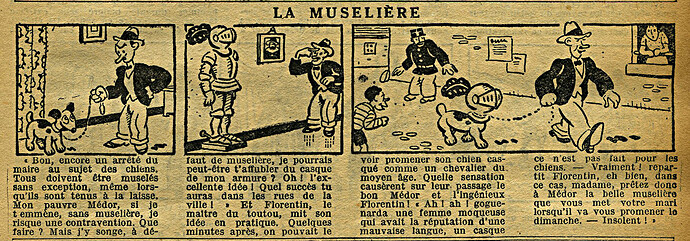 Le Petit Illustré 1930 - n°1358 - page 7 - La muselière - 19 octobre 1930