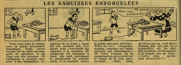 Cri-Cri 1928 - n°510 - page 4 - Les saucisses ensorcelées - 5 juillet 1928