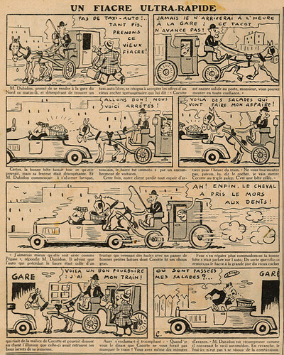Le Petit Illustré 1936 - n°9 - Un fiacre ultra-rapide - 14 juin 1936 - page 2