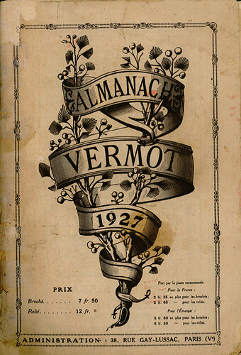 Almanach Vermot 1927 - couverture