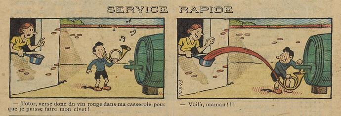Guignol 1936 - n°3 - page 48 - Service rapide - 19 janvier 1936