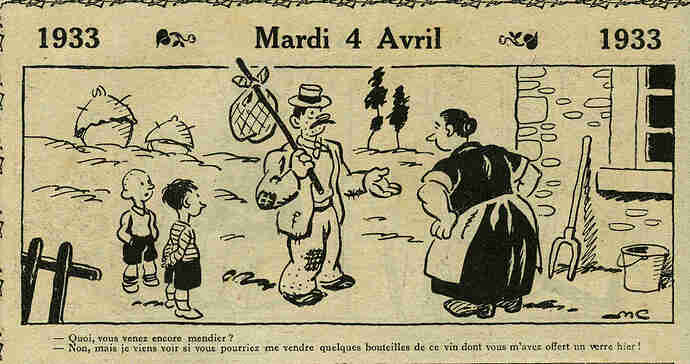 Almanach Vermot 1933 - 16 - Mardi 4 avril 1933