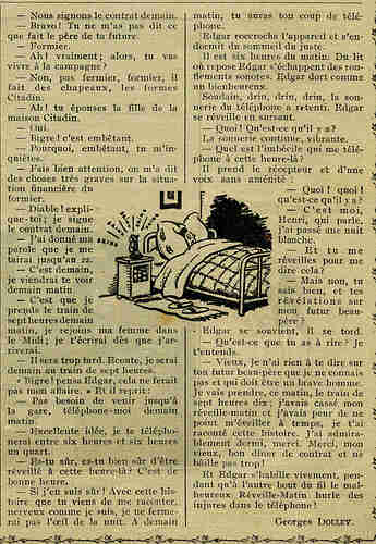 Almanach Vermot 1933 - 4 - Le réveil-matin - Mardi 17 janvier 1933