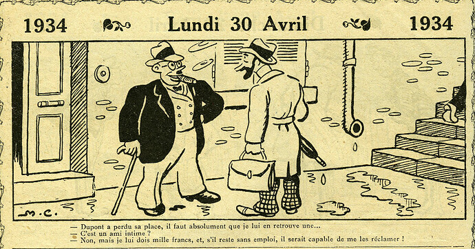 Almanach Vermot 1934 - 16 - Lundi 30 avril 1934