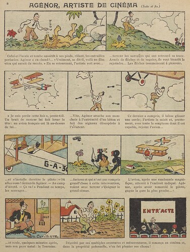 Guignol 1930 - n°136 - Agénor artiste de cinéma - 5 janvier 1930 - page 8