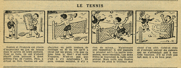 Le Petit Illustré 1933 - n°1504 - page 12 - Le tennis - 6 août 1933