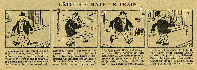 Le Petit Illustré 1928 - n°1212 - Létourdi rate le train - 1er janvier 1928 - page 7