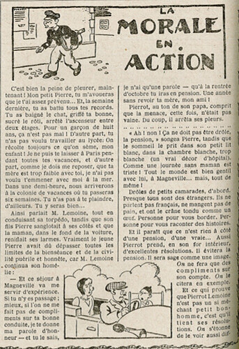 Almanach Vermot 1931 - 58 - La morale en action - Lundi 5 octobre 1931