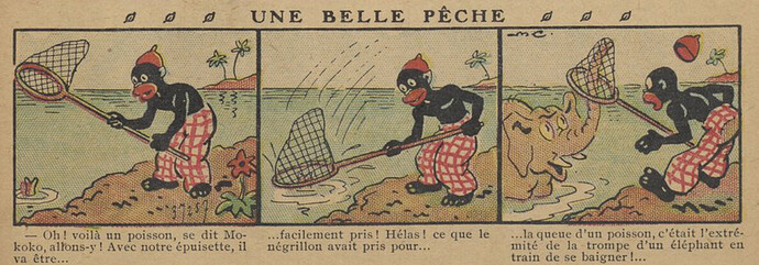 Guignol 1930 - n°152 - page 43 - Une belle pêche - 7 septembre 1930