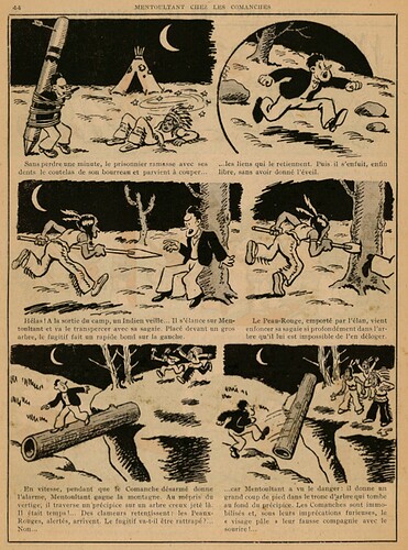Guignol 1933 - n°237 - Mentoultant chez les commanches - 16 avril 1933 - page 44